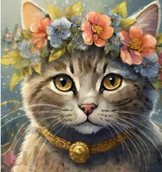 Kitten Flowers Vierkant 30x40