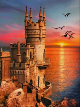 Castle by the Sea Vierkant 30x40