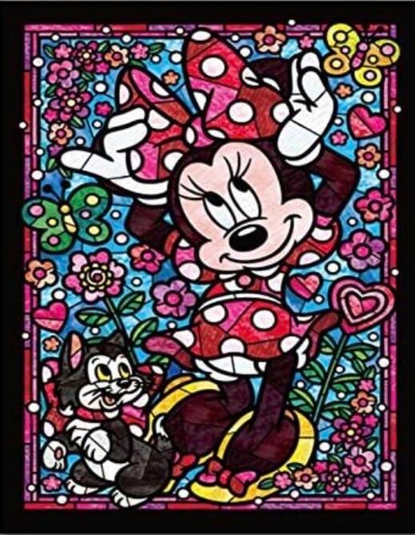 Minnie Mouse Glas-in-Lood Vierkant 30x40