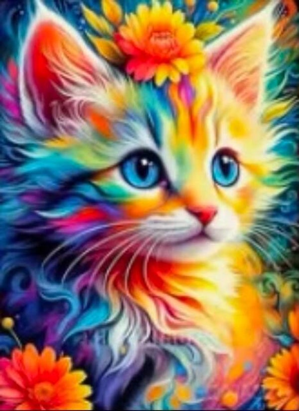 Kitten Multicolor Vierkant 30x40