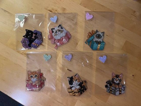 Magneet Poesje in Doos Per Stuk