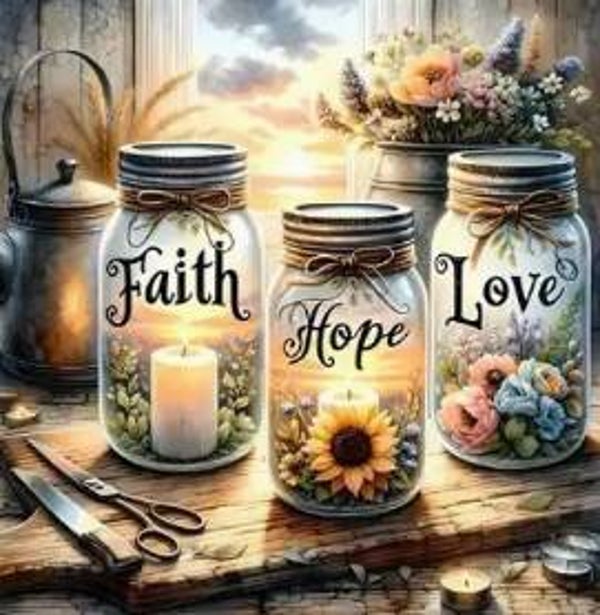 Mason Jars Rond 30x30