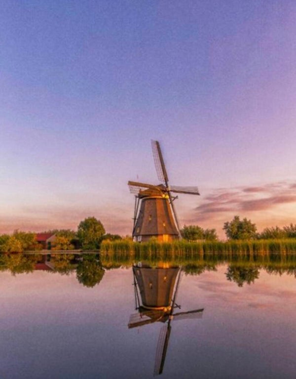 Molen aan Waterkant Vierkant 40x50