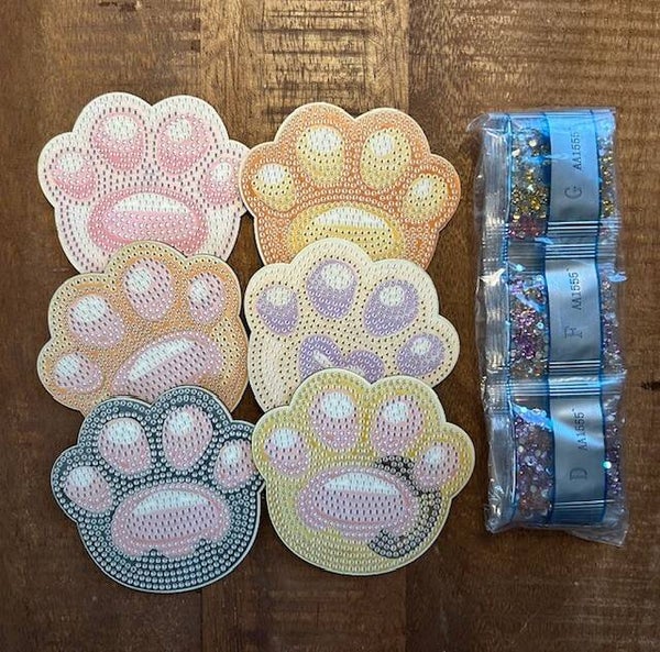 Onderzetter Setje Hondenpootjes 6 Stuks