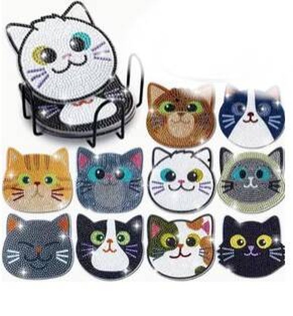 Onderzetter Setje Poezen 10 Stuks