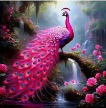 Pauw Roze Rond 40x40