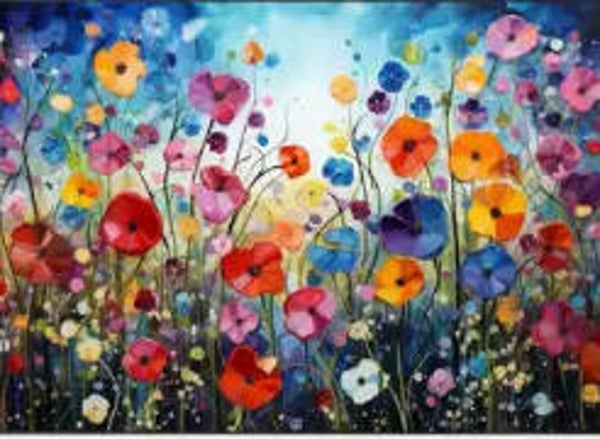 Spring Flowers Rond 30x40