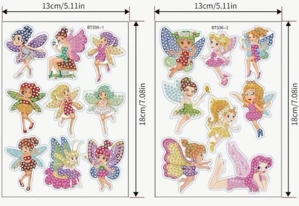 Stickers Fairy's - 17 Stuks