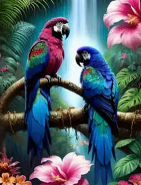 Tropische Vogels Vierkant 30x40