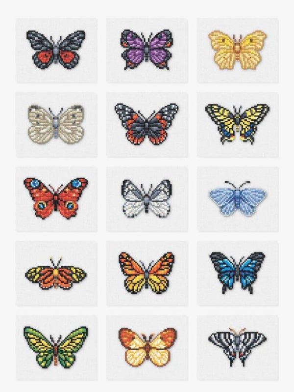 Mini Paintings Vlinders Vierkante Steentjes