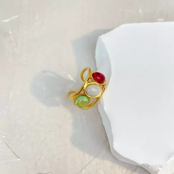 Roses are Red Ring 18k Gold Plated