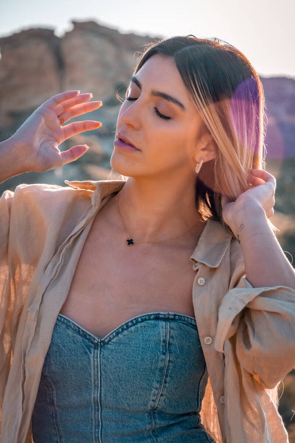 Lucky One Necklace in Black