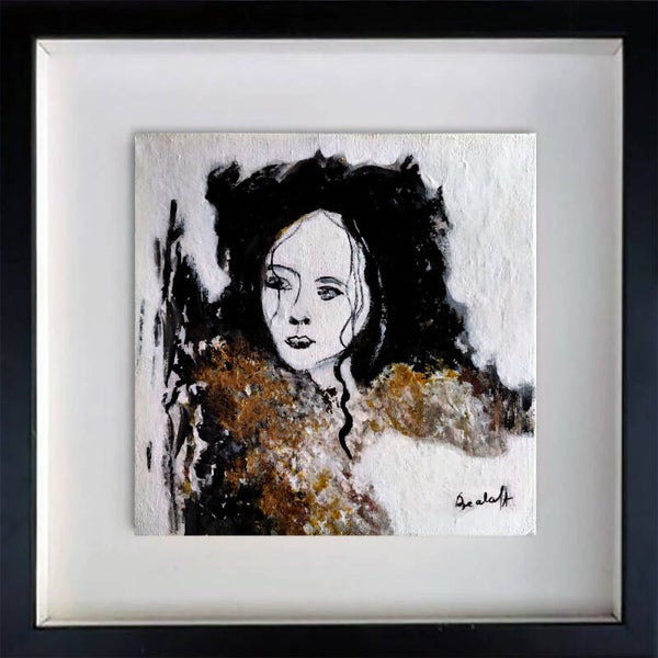 BEALAFF-GIROTTO Béa - Barbara, tableau, encre sur carton entoilé