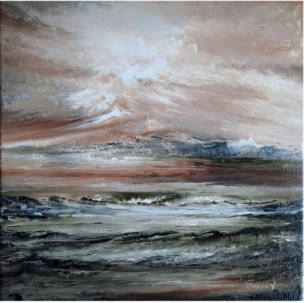 HENRIC Florence V. - Devenir - paysage abstrait, Huile sur Toile