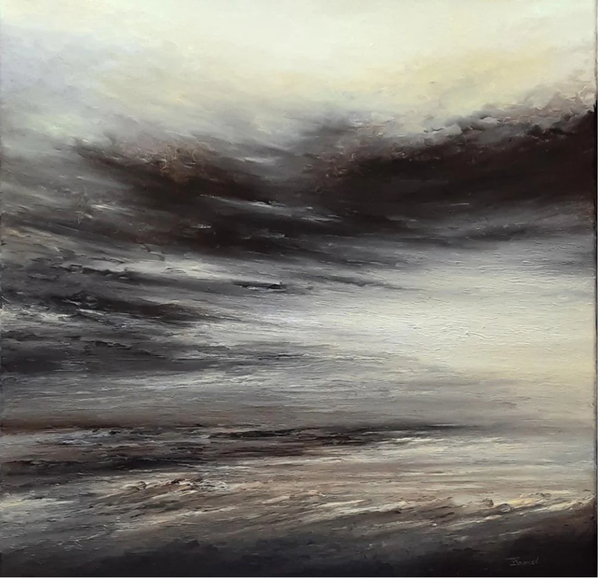 HENRIC Florence V. - Libre comme le vent - paysage abstrait, Huile sur Toile