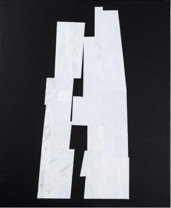 SALA Michèle. - A la manière de ...(ARP) - Désir blanc - abstrait, Acrylique sur Toile