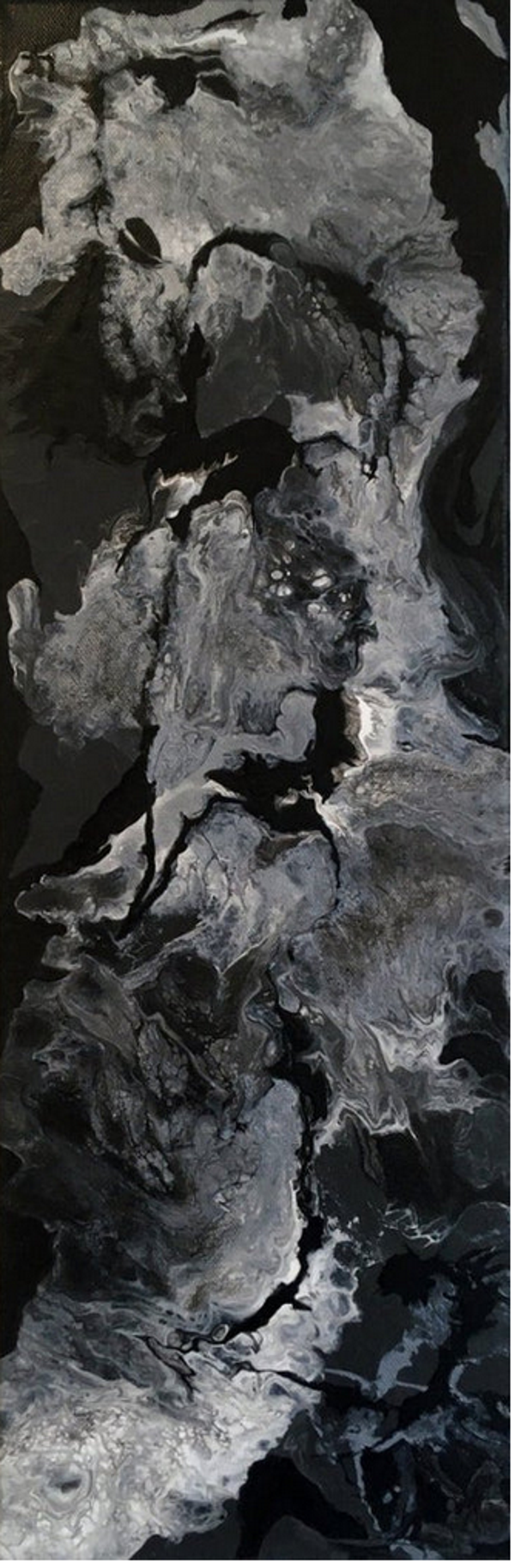 LALLEMENT Martine. - Chemin de traverse -  Techniques mixtes sur Toile