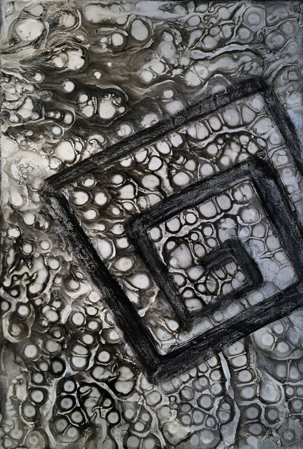 LALLEMENT Martine. - Liberté éphémère -  Techniques mixtes sur Toile