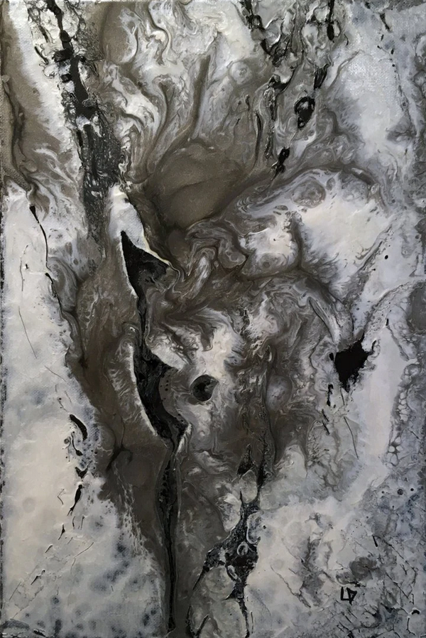 LALLEMENT Martine. - Nuage de lumière  -  Techniques mixtes sur Toile