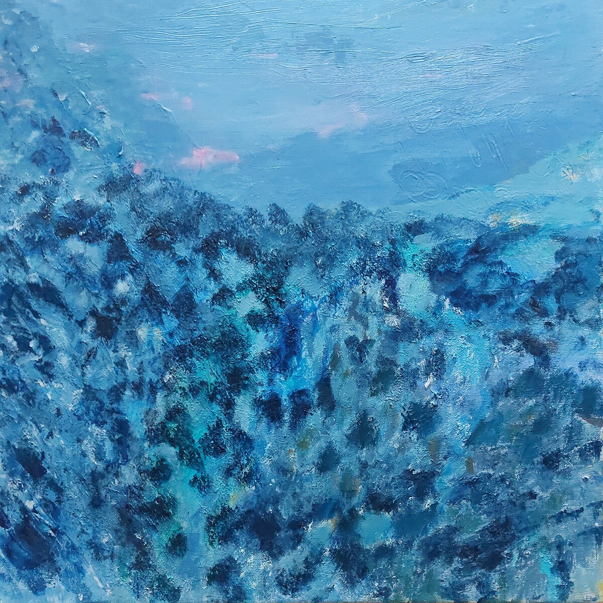 CHARLES-NICOLAS Michèle. - Et au faîte du monde  -  Acrylique sur toile