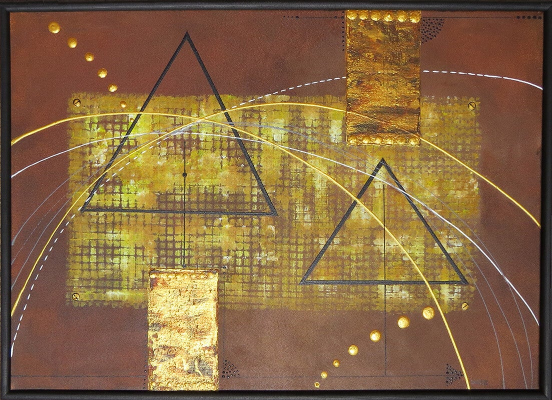 DALUZ-GALEGO Patricia. - Pyramides -  Acrylique sur toile