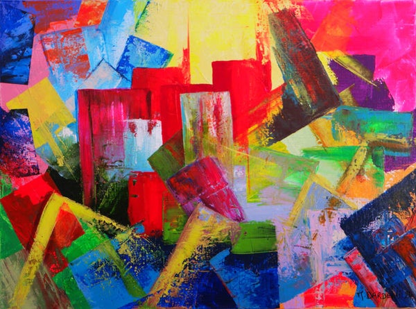 DARDEAU Monique. - Séisme -  Acrylique sur toile