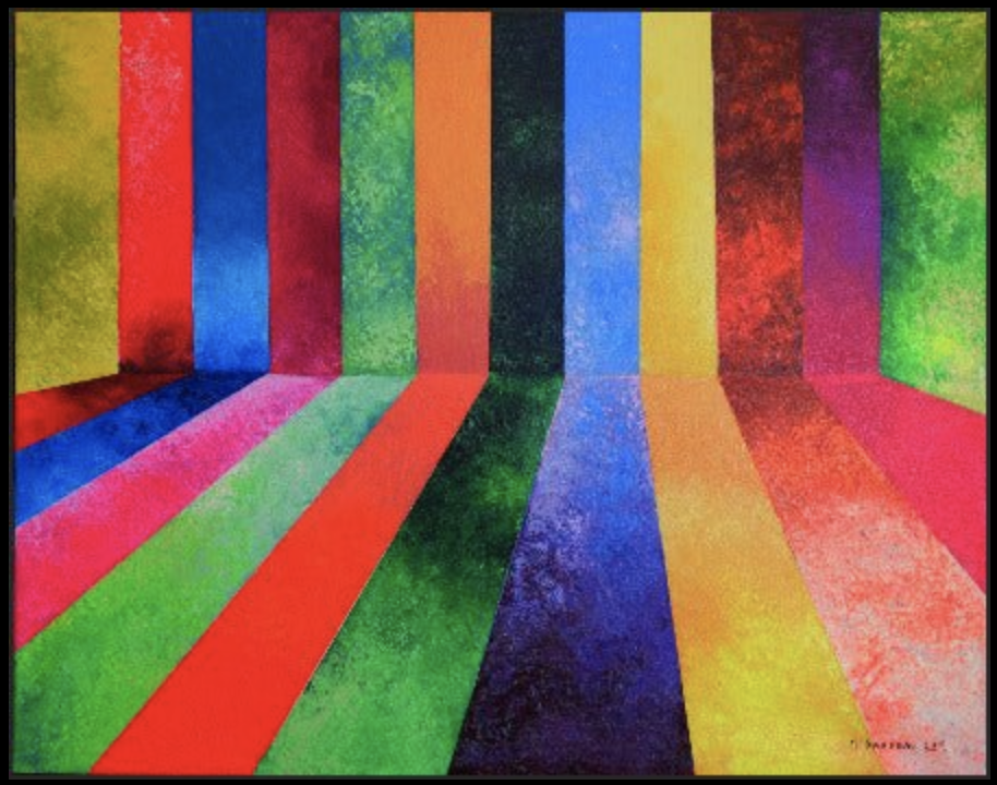 DARDEAU Monique. - Longitudes et lattitudes -  Acrylique sur toile