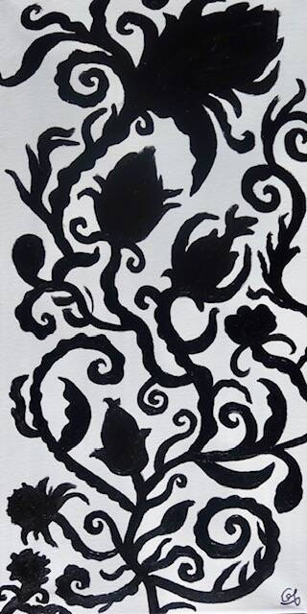 ALLIAUME Gilles - Fleurs d'ombre, peinture, acrylique sur toile