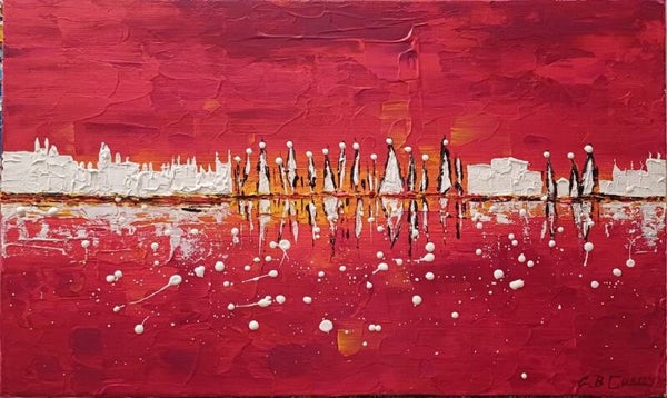GUERRY Christiane - Le paradis blanc  (Acrylique sur toile)