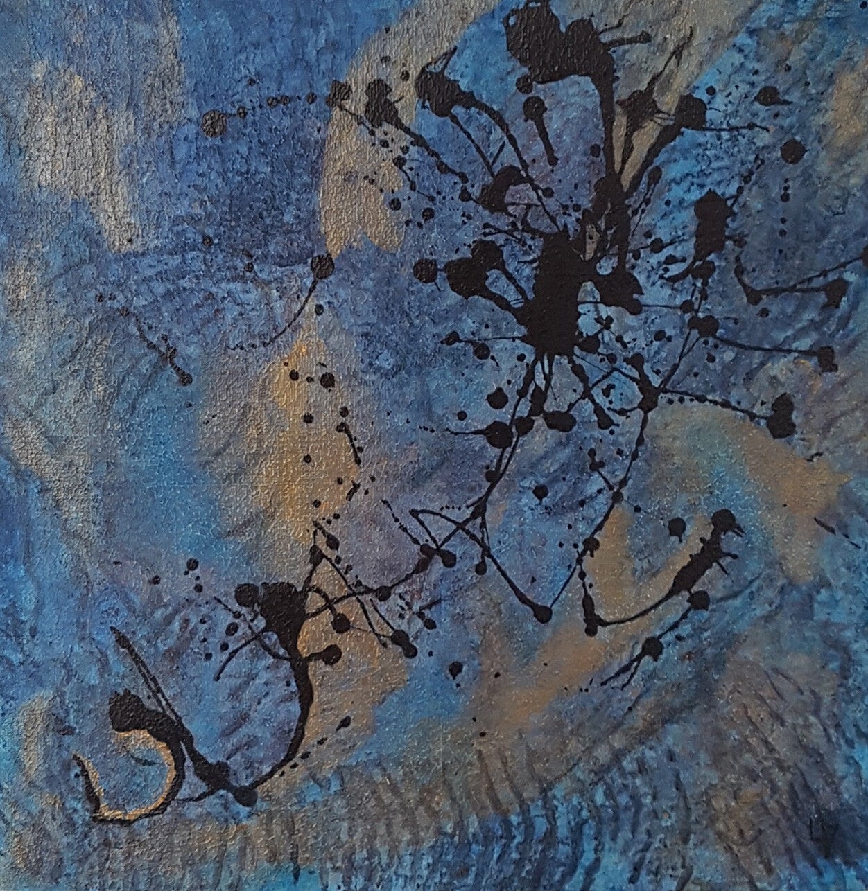 LALLEMENT Martine. - Confinement 3  -  Acrylique sur carton entoilé