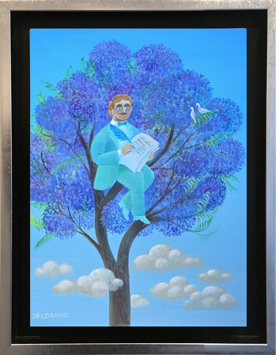 LORAND Jean-Pierre - Les mots bleus  (Acrylique sur toile)