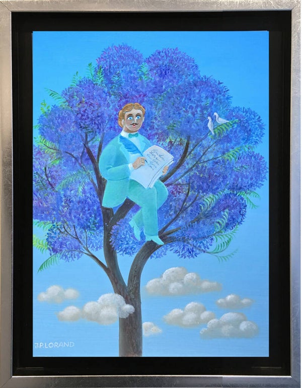 LORAND Jean-Pierre - Les mots bleus  (Acrylique sur toile)