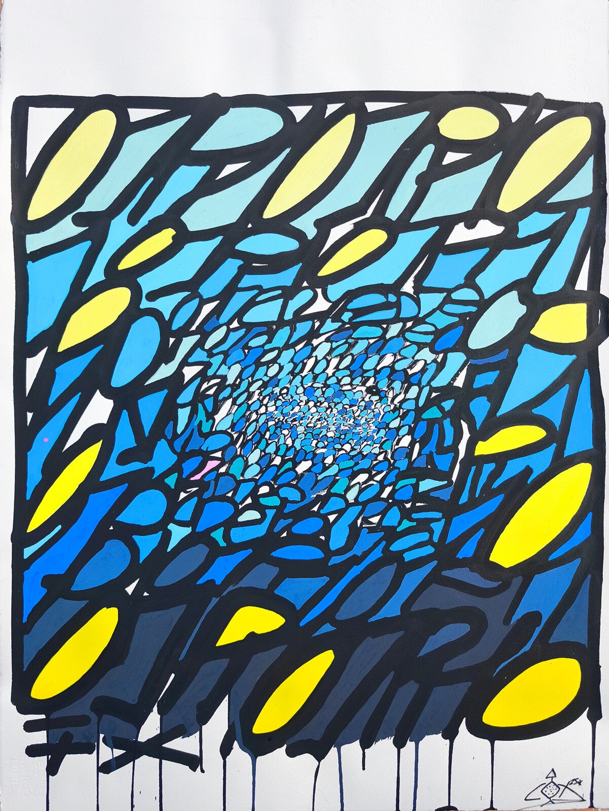 LYX - OMPH, acrylique / Papier Arches