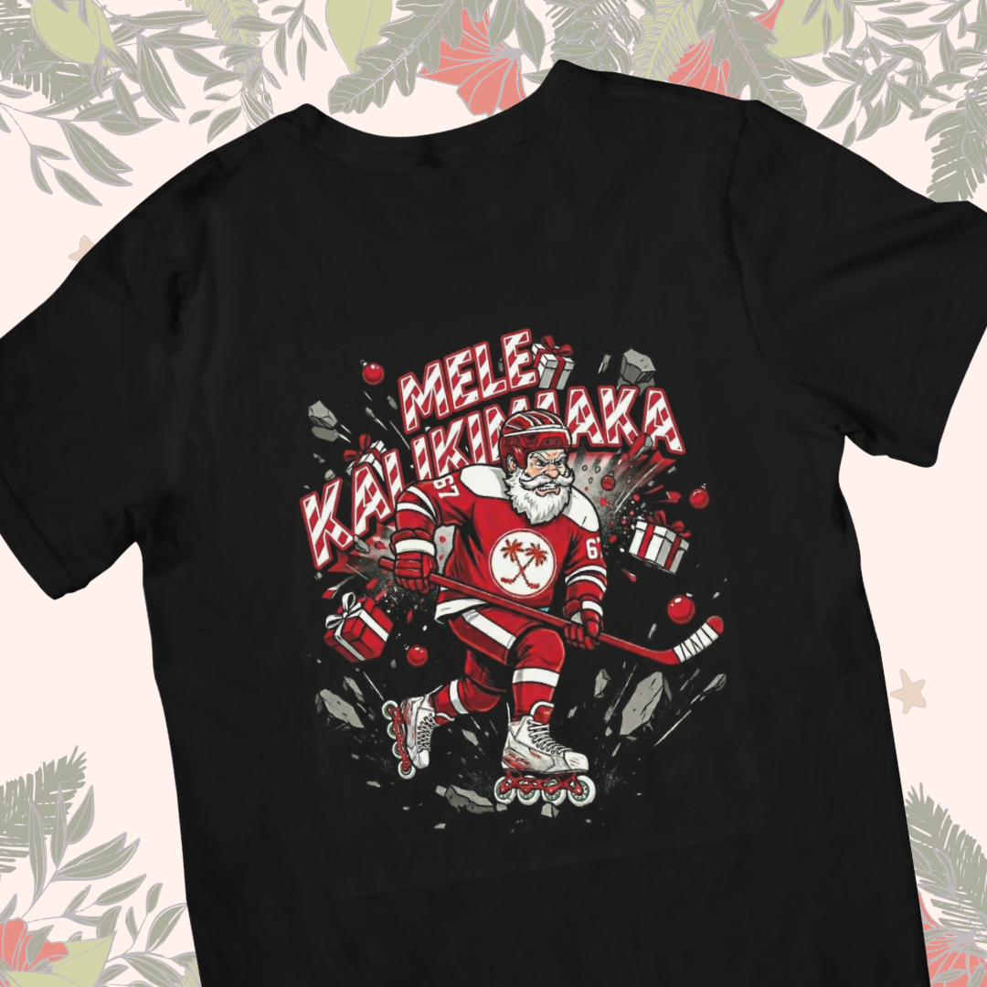 Mele Kalikimaka Roller Hockey Santa