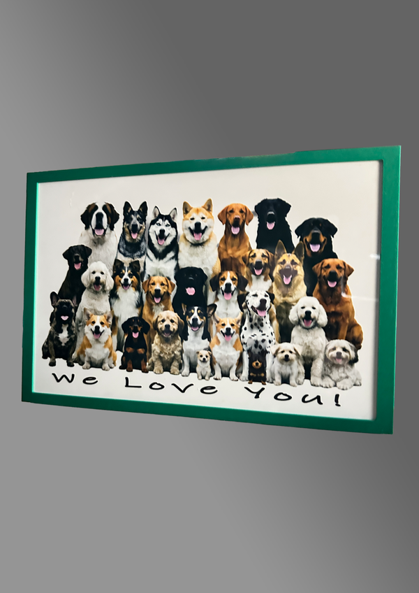 Poserende honden AluFrame