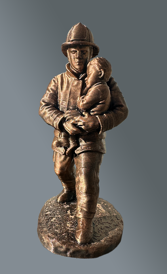 Brandweerman zonder perslucht