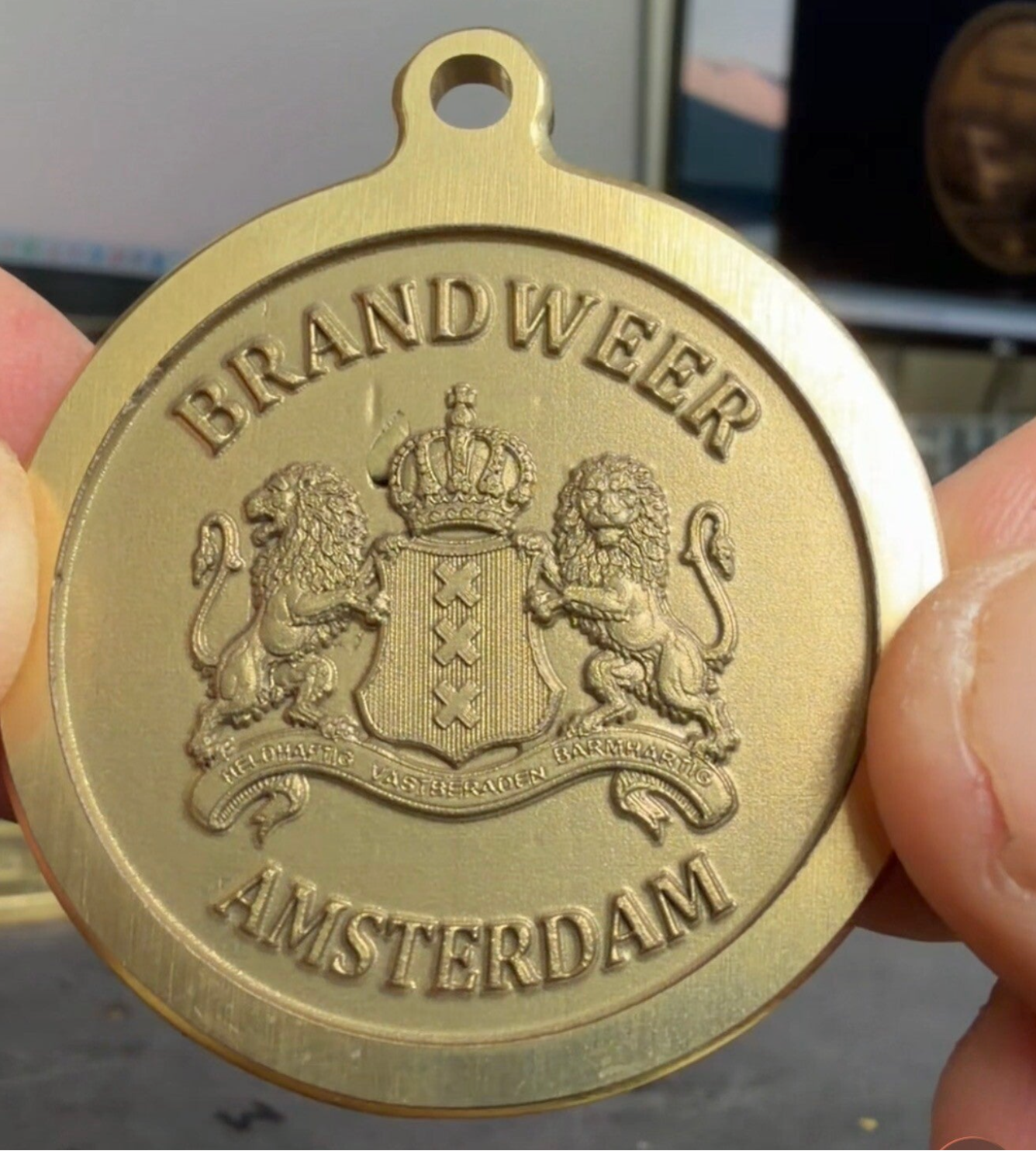 Brandweer penning voor sleutelbos
