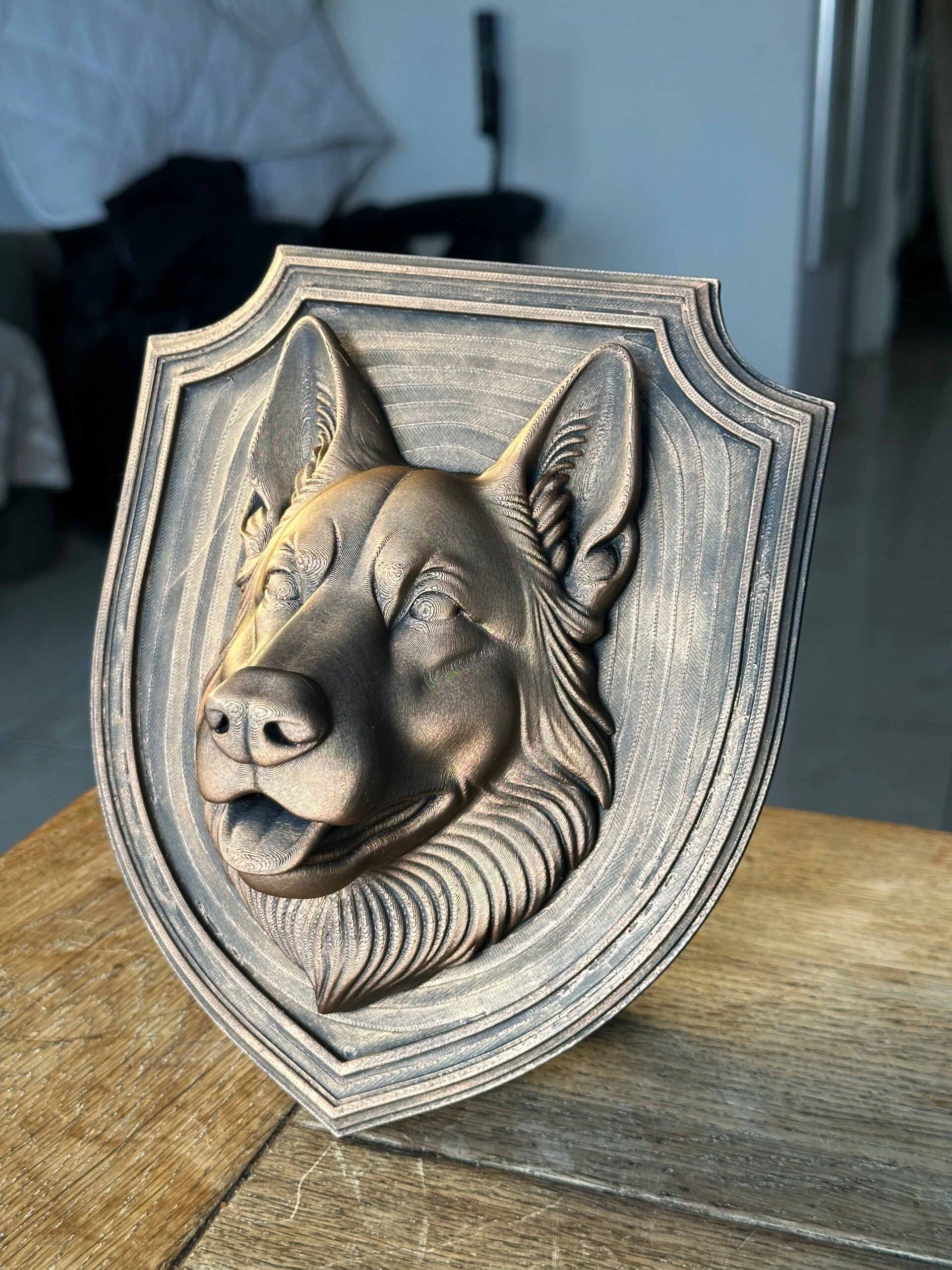 Duitse herder muur art