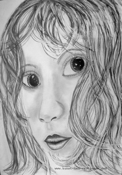 das-gesicht-graphit-papier