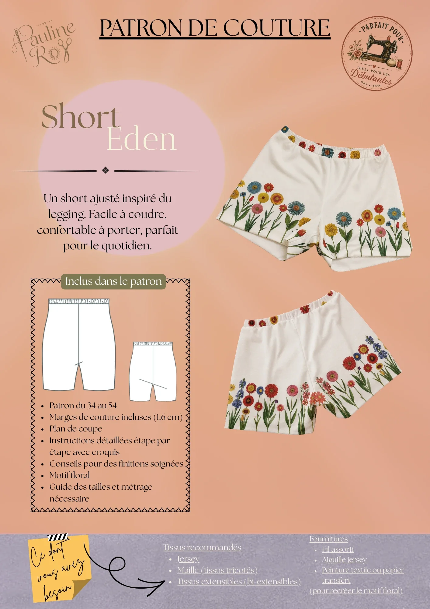 Short Eden - Patron de couture PDF