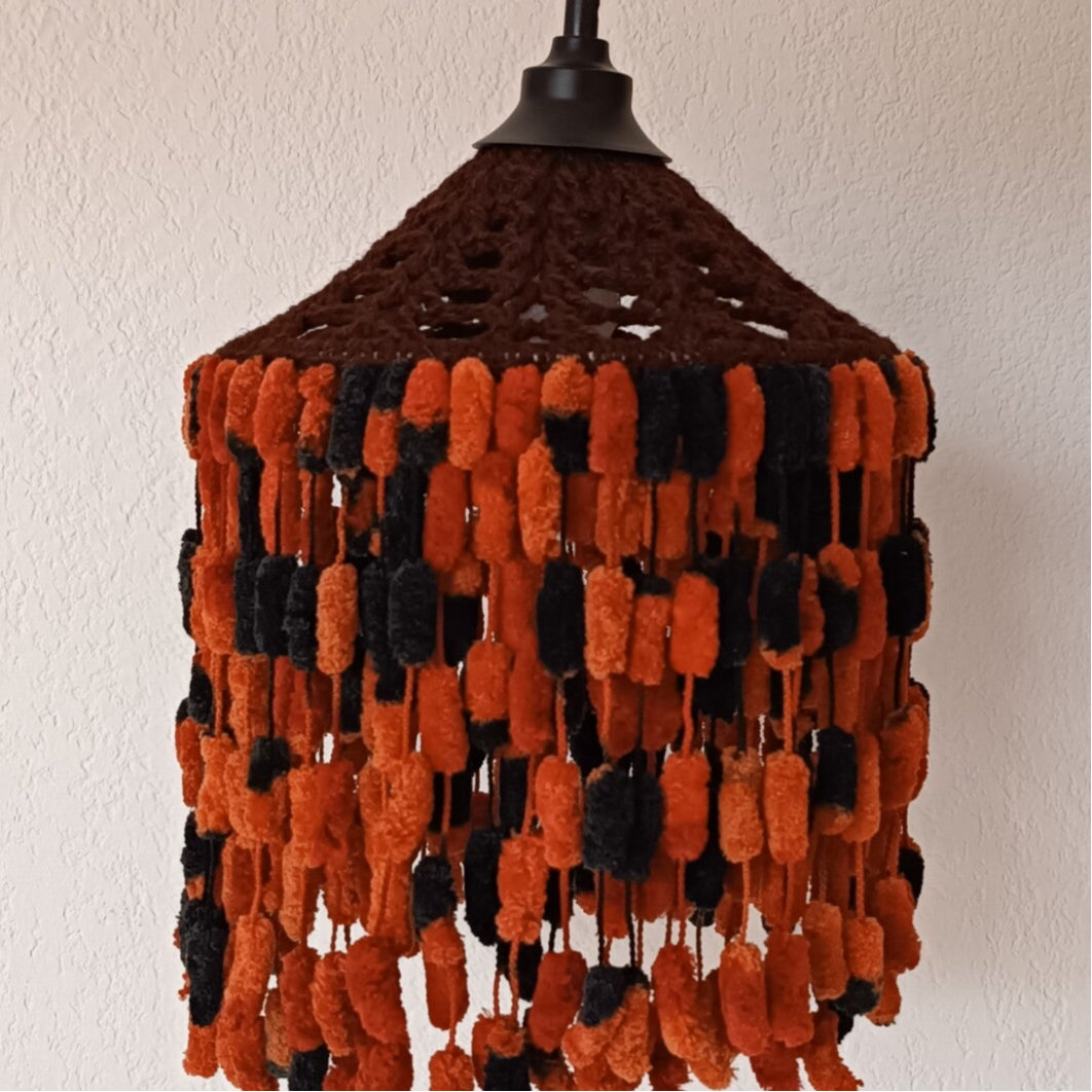 Abat jour bohème Marron et Terracotta