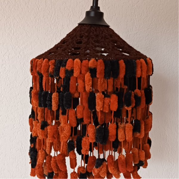 Abat jour bohème Marron et Terracotta