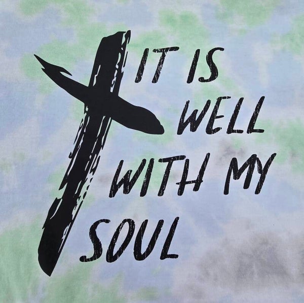 It Is Well With My Soul Black Print Tye Dyes