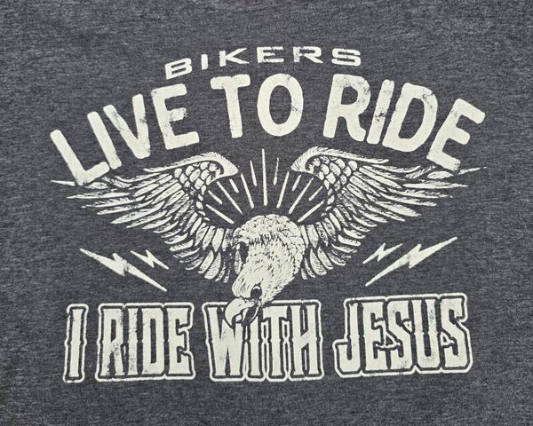 Bikers Live to Ride I ride with Jesus Hoodies