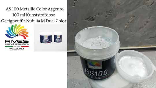 Rives AS 100. 100ml Metallic Pigment in Silber.