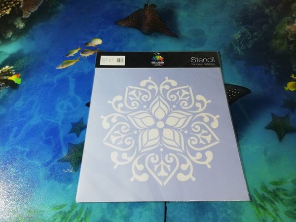 Wiederverwendbare Wandschablone aus Kunststoff ST-57. 60 x 60 cm