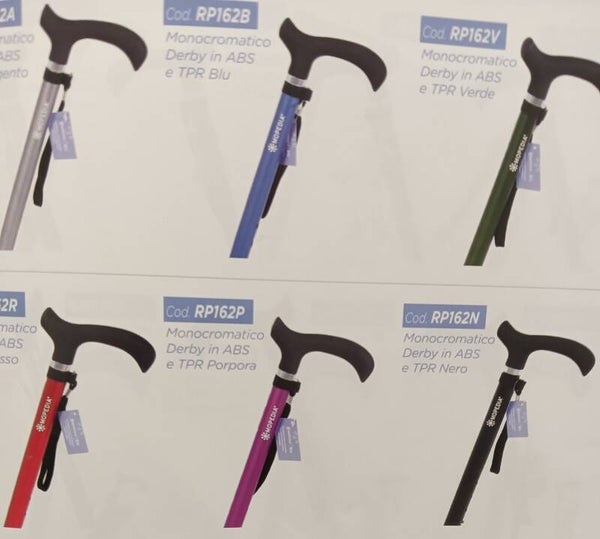 Bastone da Passeggio Derby in Alluminio con Manico Disponibile in Diversi Colori