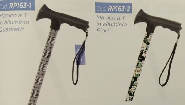 Bastone da Passeggio in Alluminio con Manico Morbido a T - Brio