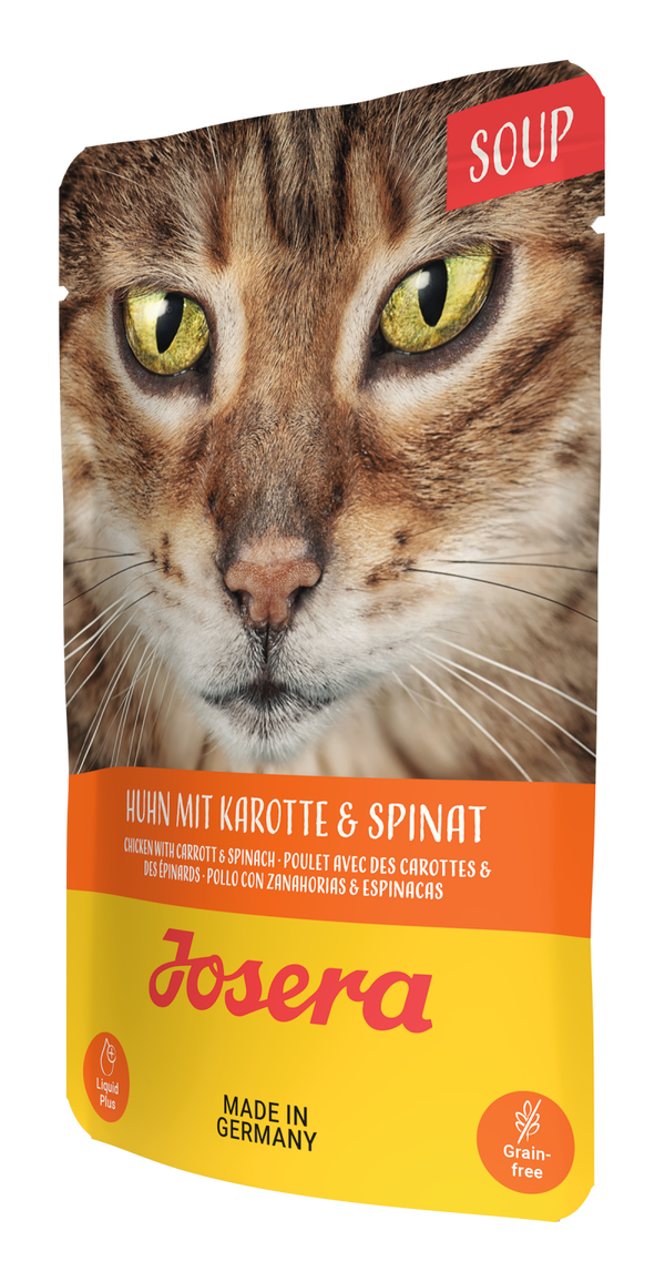 JOSERA SOUPE AU POULET AVEC CAROTTES ET ÉPINARDS EN SACHET POUR CHATS