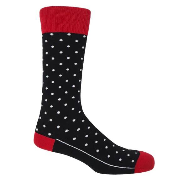 Pin Polka Men's Black Socks
